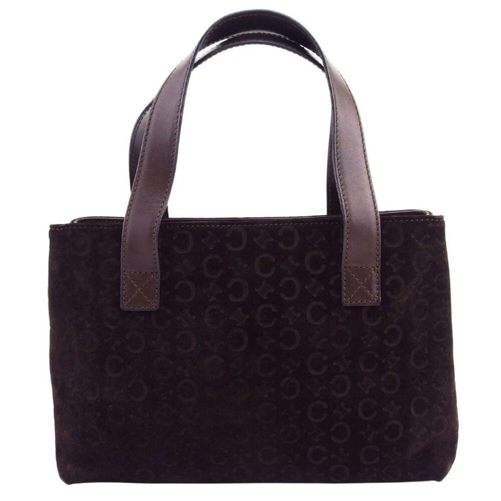 CELINE Handbag Dark brown x Silver Women Authentic secondhand